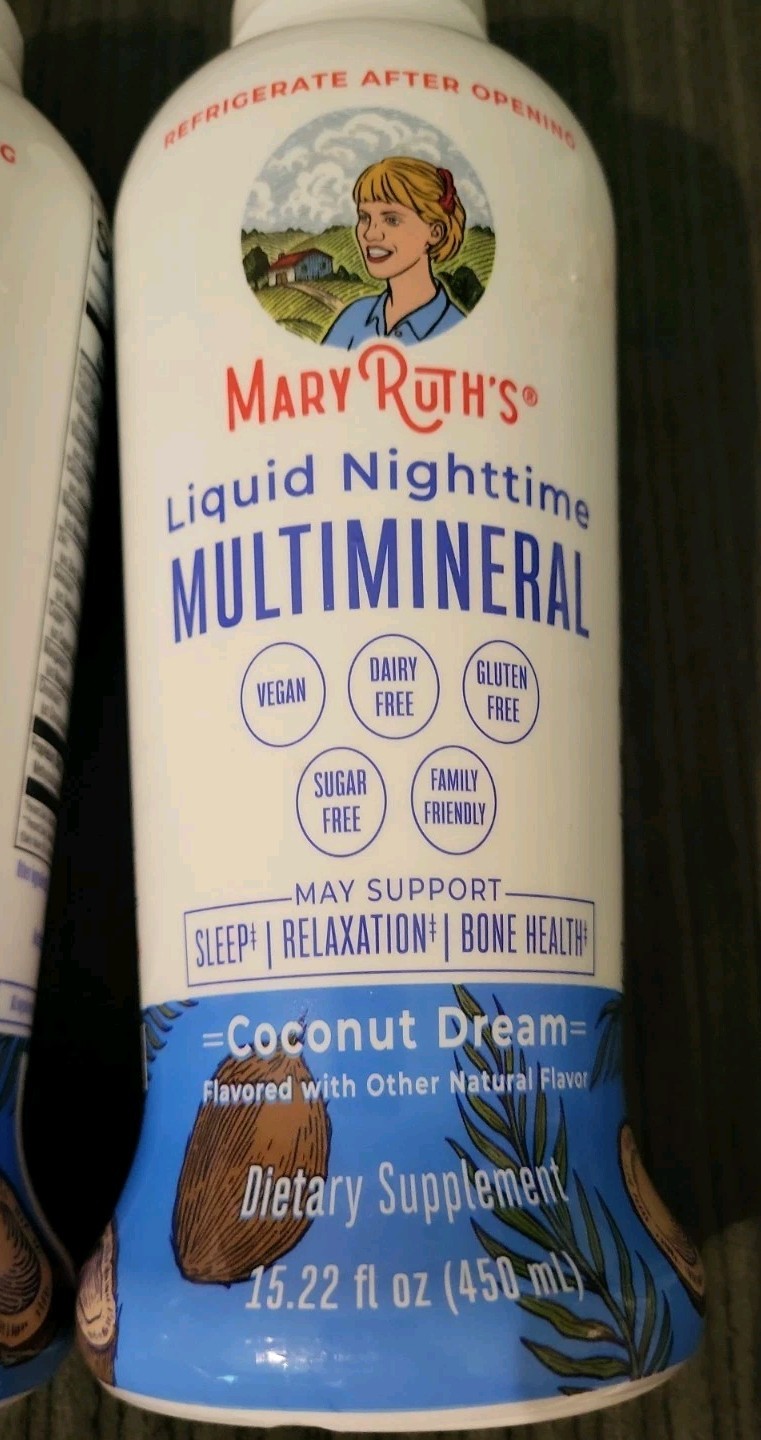 (2) Mary Ruth’s Liquid Nighttime Multimineral Coconut Dream 15.22oz ~EXP: 12/26