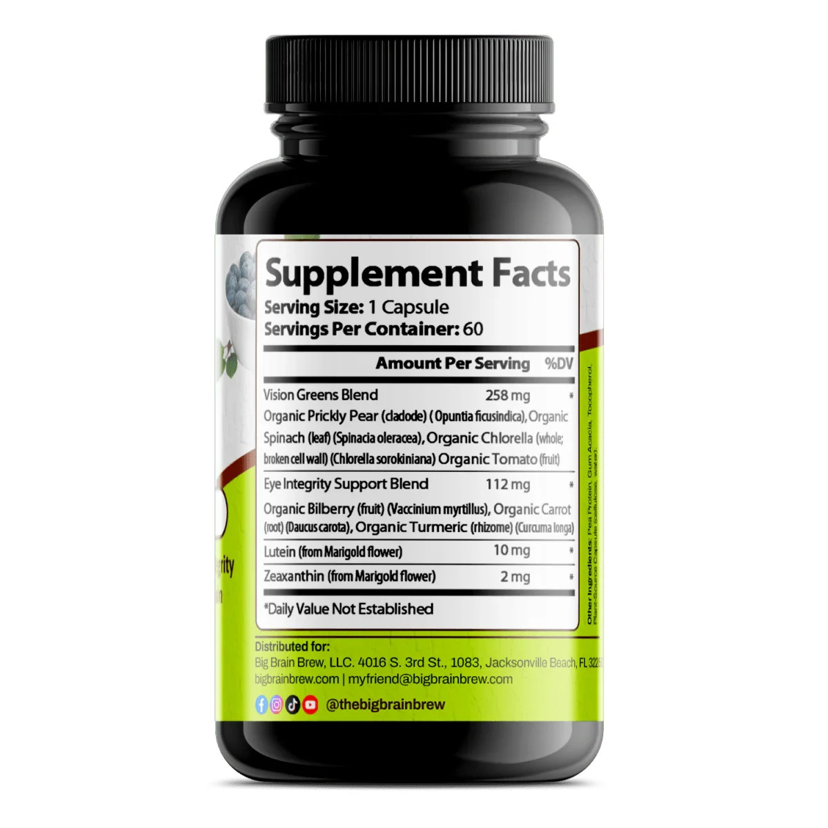 Vision & Eye Support Plus 60 Capsules Lutein Zeaxanthin Organic Eye Health