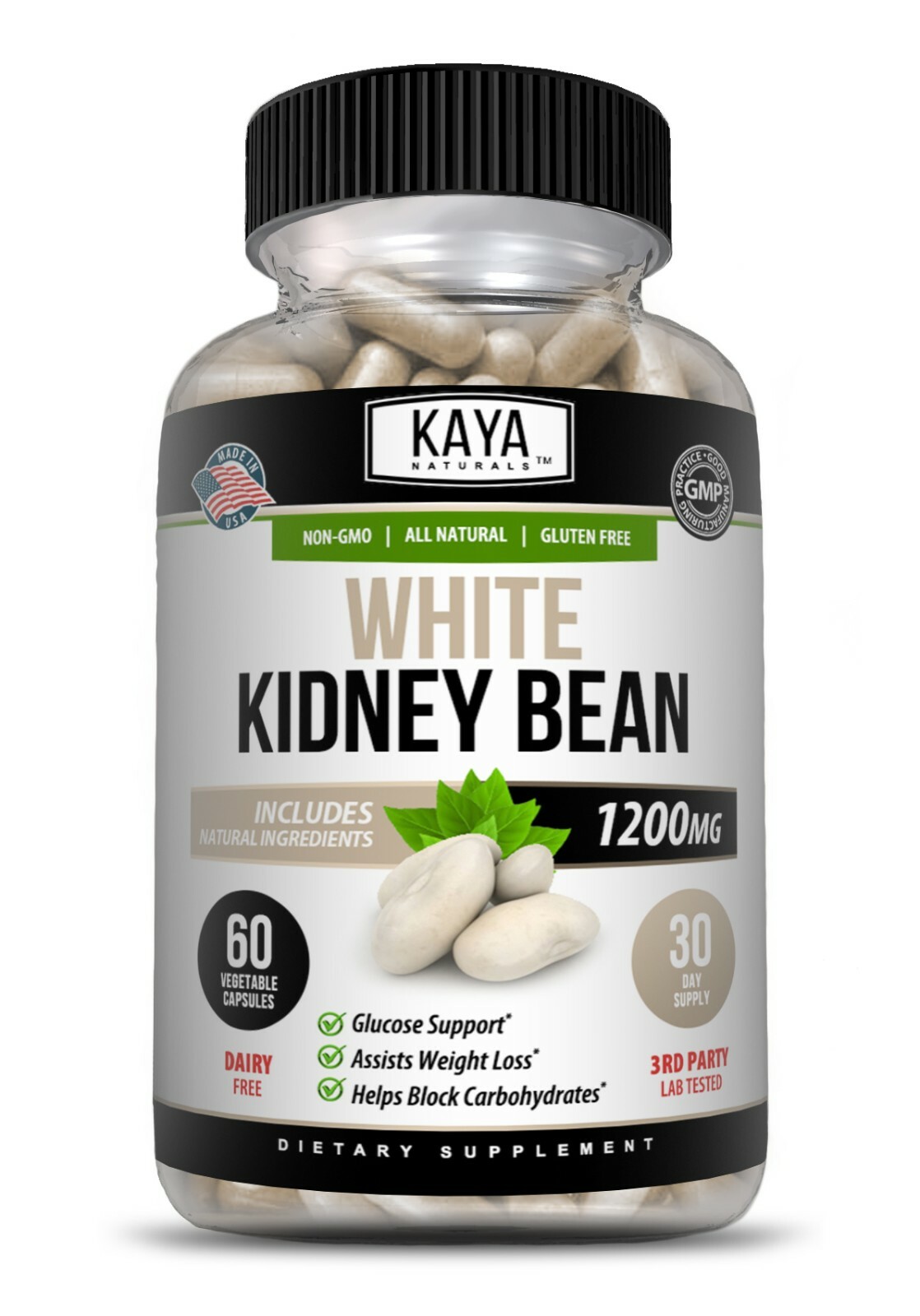 White Kidney Bean Capsule, Fat & Carb Blocker, Appetite Suppressant, Weight Loss