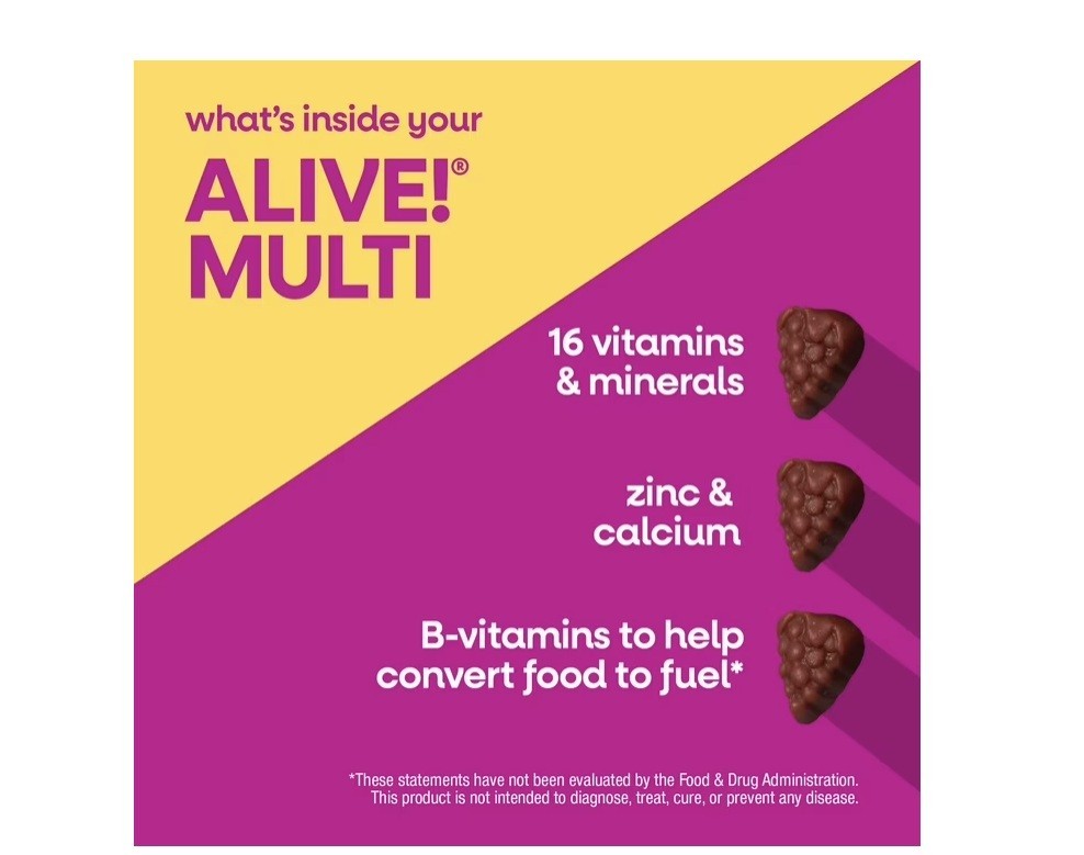 2 PACK Nature’S Way Alive! Women’S 50+ Gummy Multivitamins,Essential Vitamins