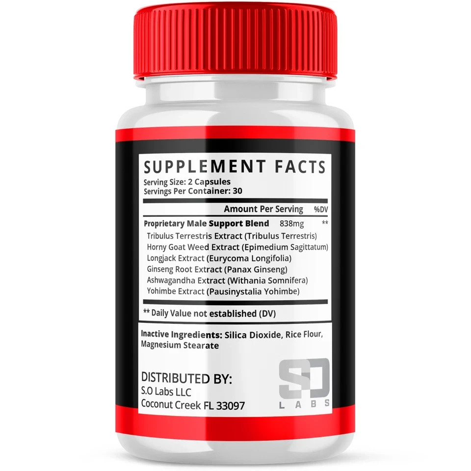 (2 Pack) Erec Boost Pills, Maximize Energy, Vitality & Stamina 120 Capsules