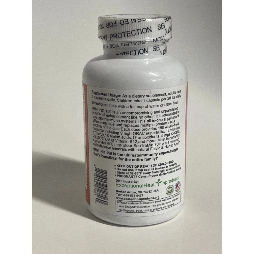 2 Bottle IMMUNO 150 THE ULTIMATE MULTI VITAMIN, Immune supplements. 150 CAPSULES