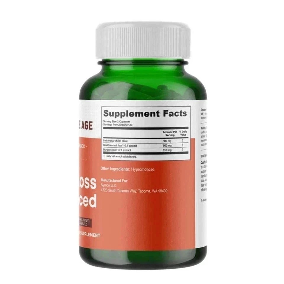 1/2/3 Pack INFINITE AGE Sea Moss Advanced 1250mg Superfood, High-Potency