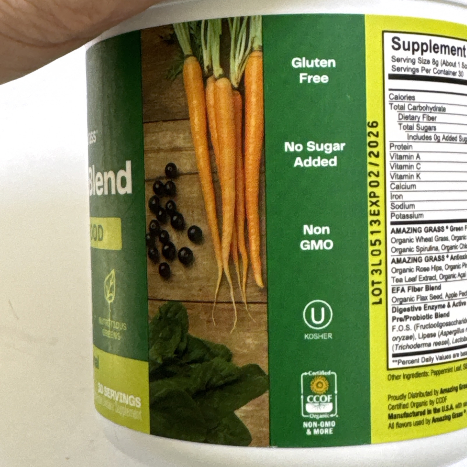 Amazing Grass Greens Blend Superfood the Original 8.5 oz 30 Servings 07/2026