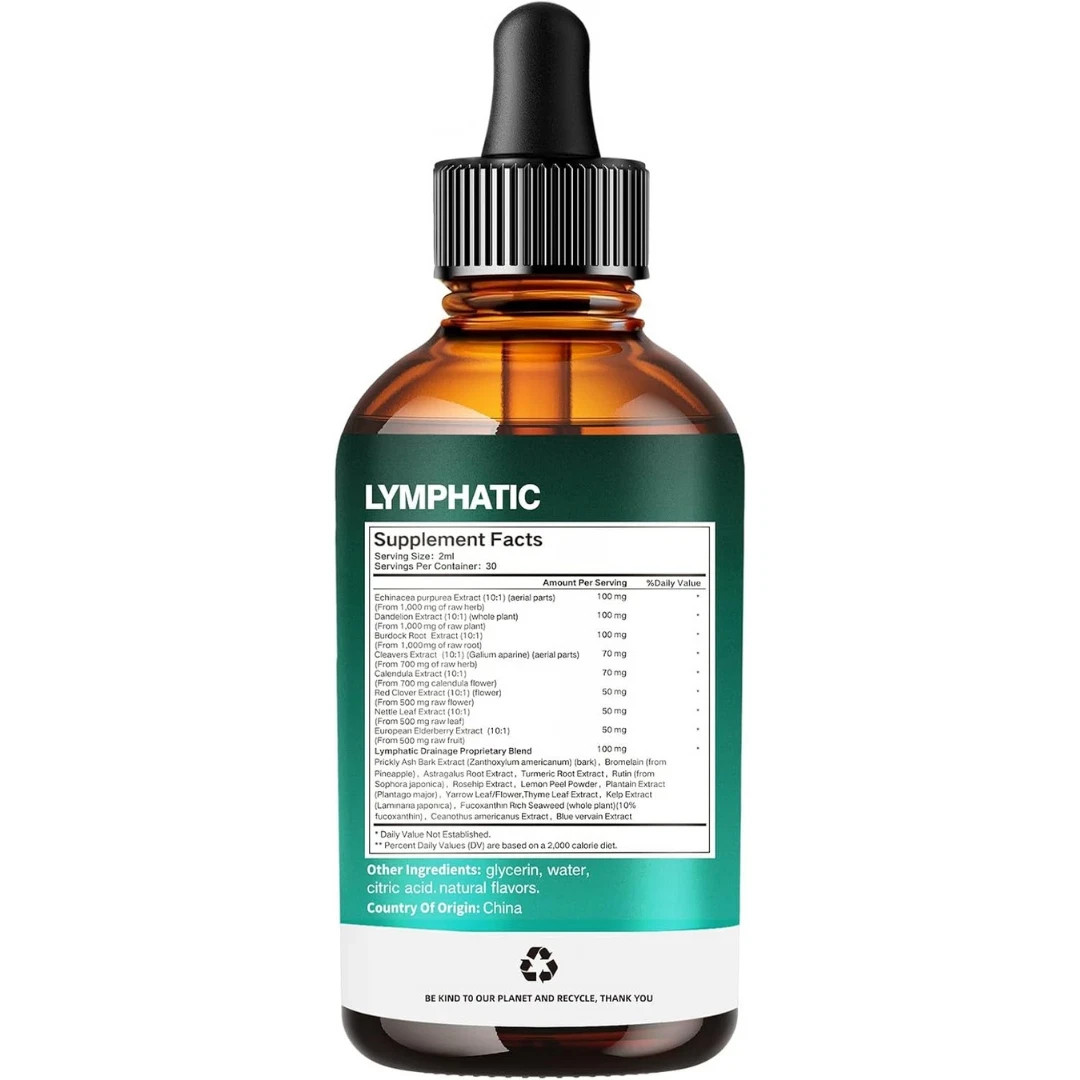 21-in-1 Lymphatic Drainage Drops for Liposomal, 6000mg Immune & Lymph System