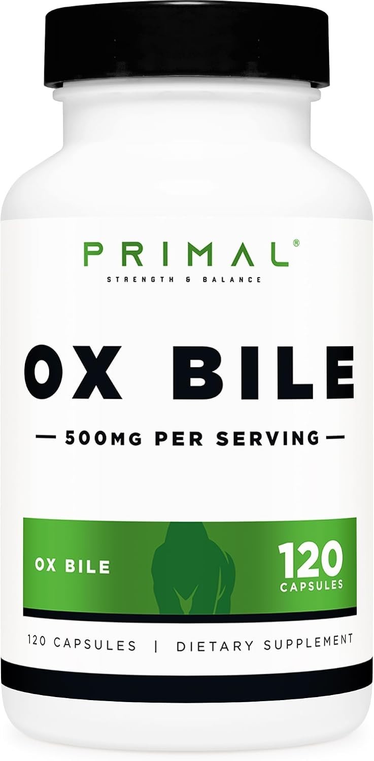 120 Gluten-Free Ox Bile Capsules – Non-GMO Digestive Support Supplement