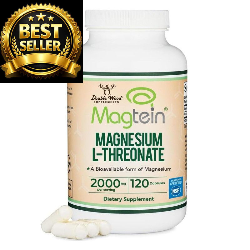 Magnesium L Threonate, Magtein – NSF Certified – Sleep 120 Count (Pack of 1)