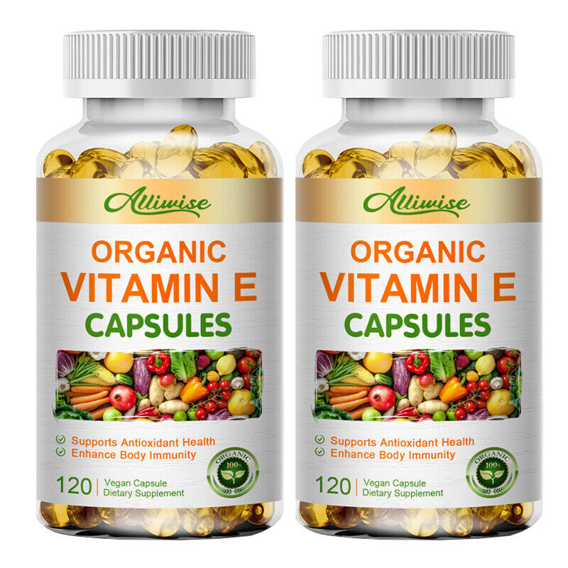 1~3X Vitamin E 1000 IU 120 Capsules – Supports Skin, Hair, Immune and Eye Health