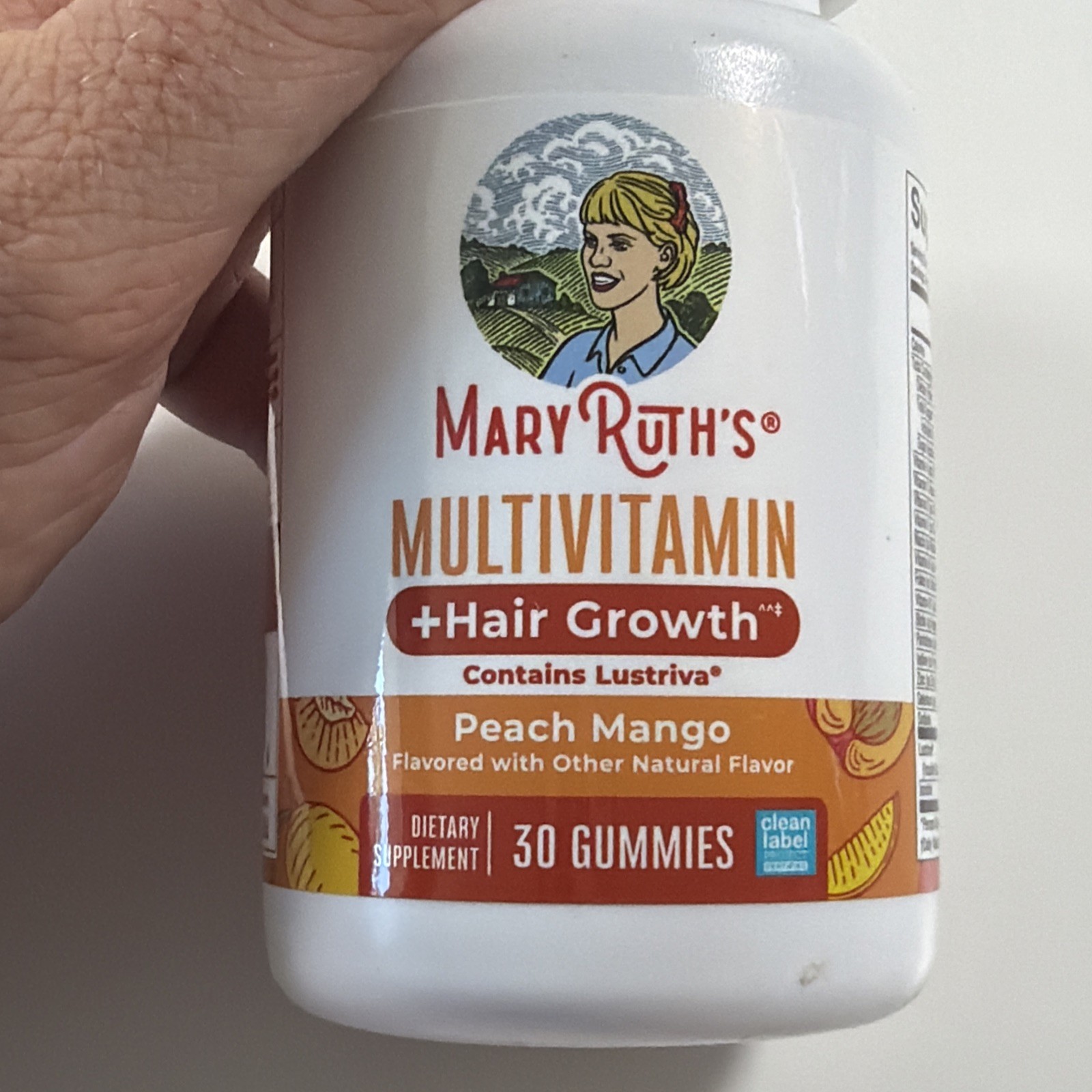MaryRuth’s Multivitamin Hair Growth Lustriva Vegan Peach Mango 30 12/2027 Sealed