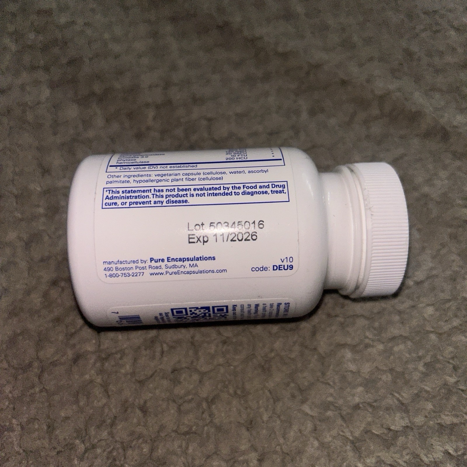 Pure Encapsulations Digestive Enzymes Ultra 90 Capsules EXP 11/2026