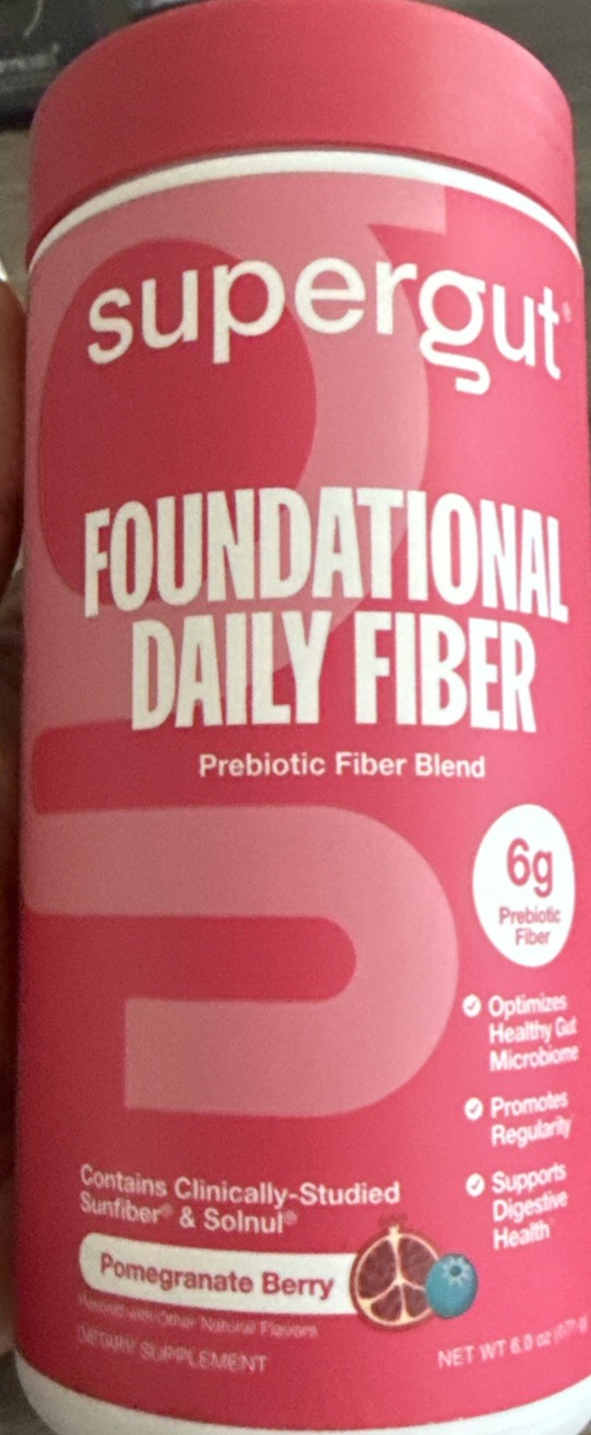 Supergut Foundational Daily Fiber Powder, Sugar Free Vegan Prebiotic Fiber B…