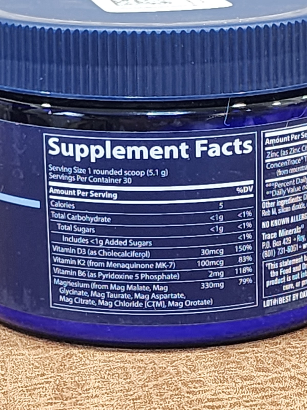 Trace Minerals Multi Magnesium Powder Rainbow Sherbet 5.4oz (153g) 02/2029