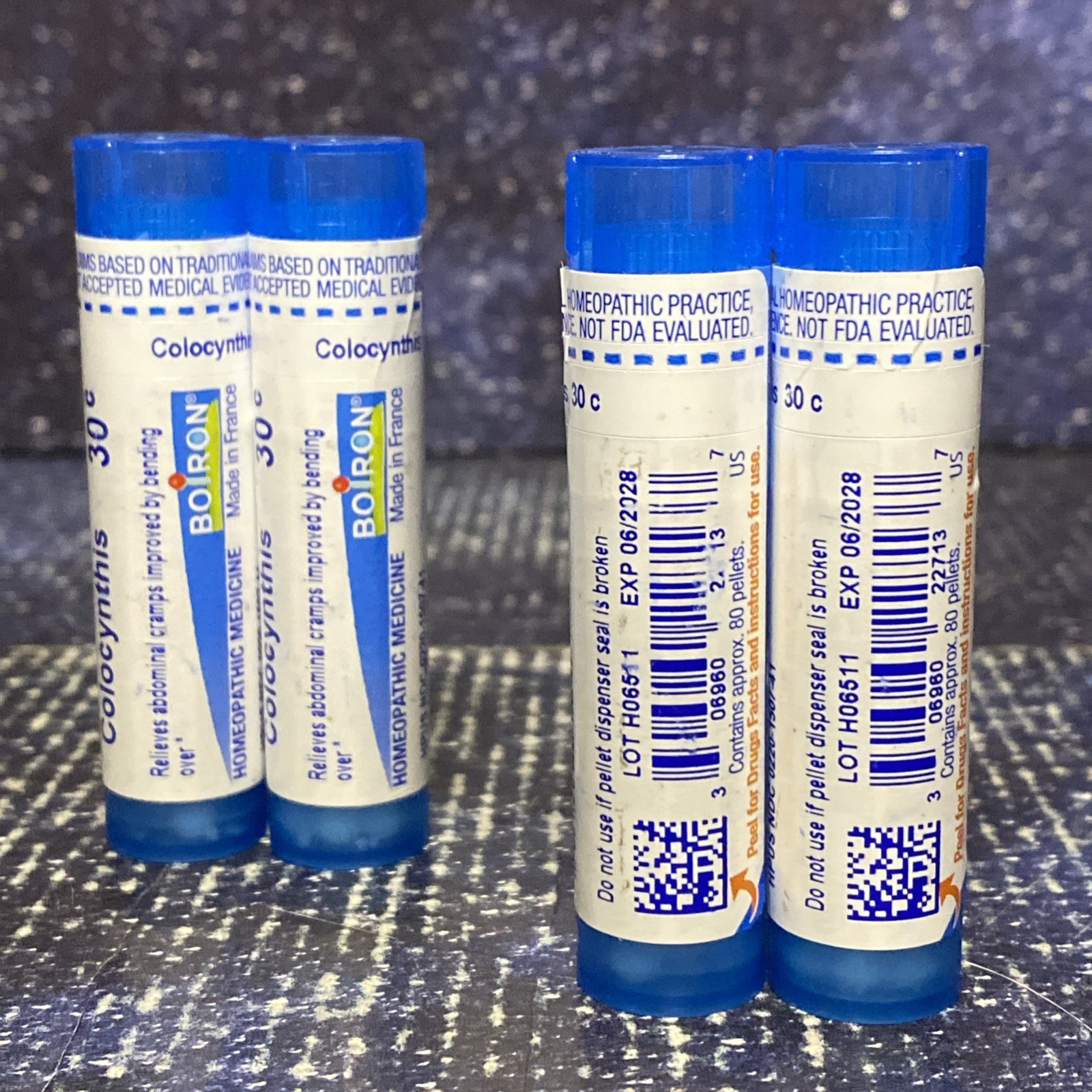 4 X Boiron Colocynthis 30C, Relieves Abdominal Cramps, 80 Pellet, EXP 06/2028