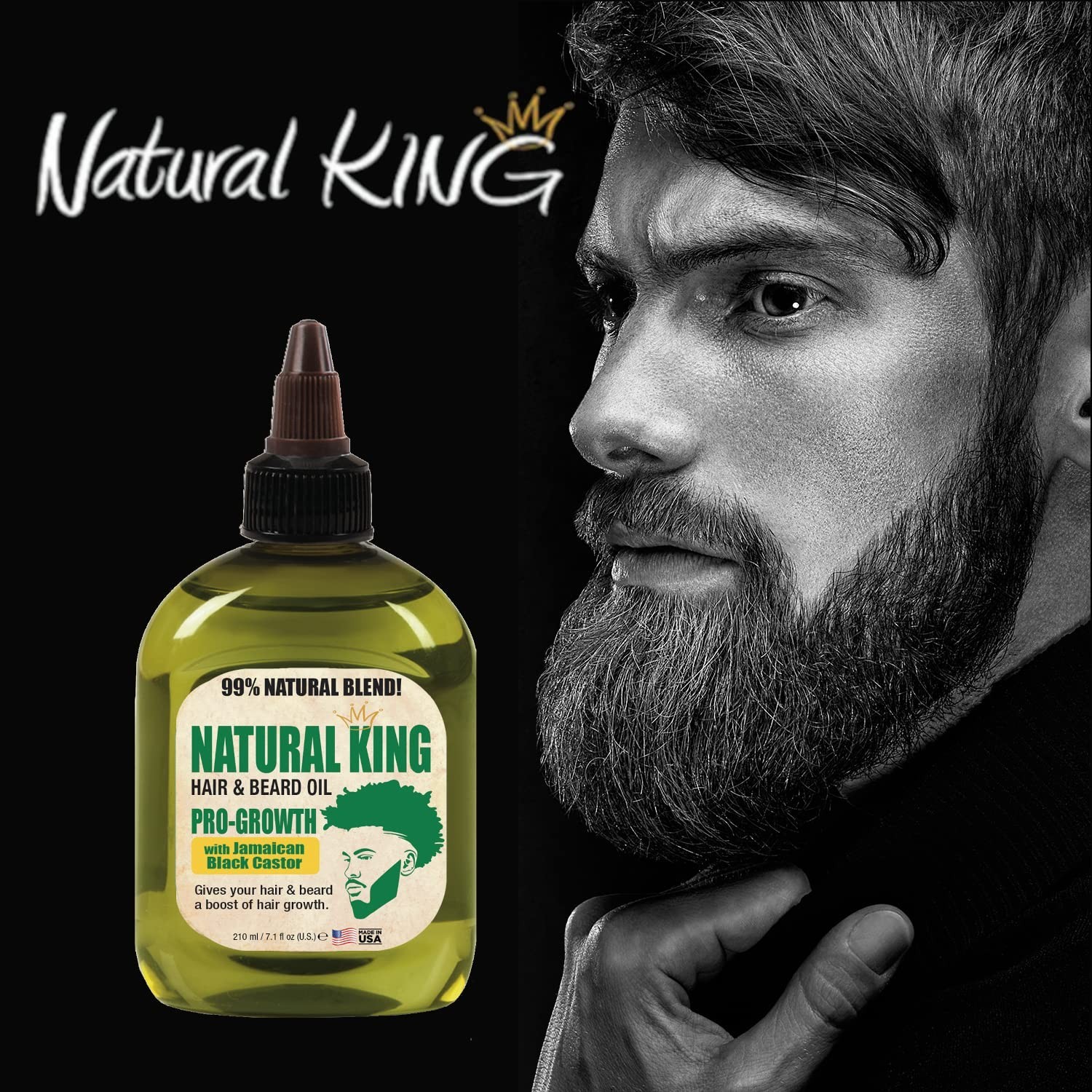 SFC Natural King Pro-Growth Hair & Beard Oil with Jamaican Black Castor Oil 7…