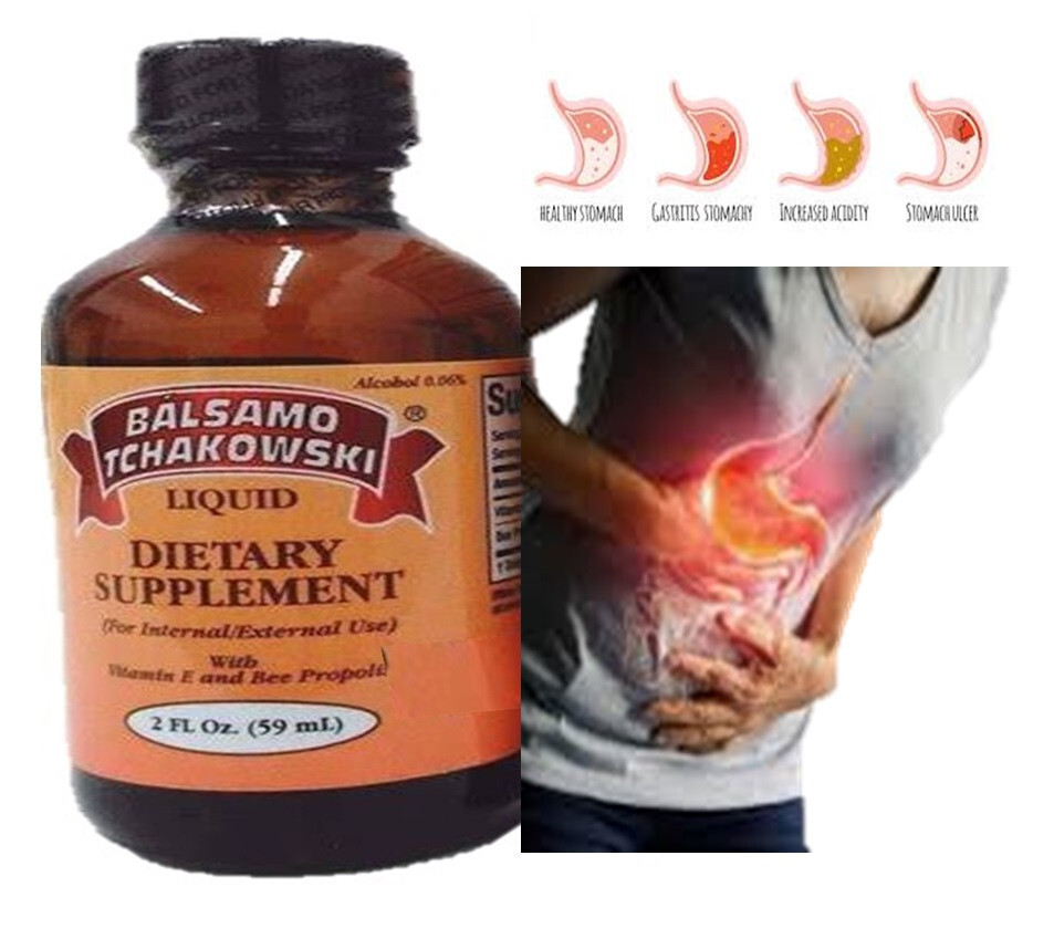 BALSAMO TCHAKOWSKI LIQUID DIETARY SUPPLEMENT 2 FL STOMACH ULCER PAIN RELIEF