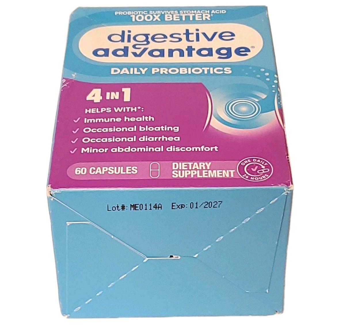 Digestive Advantage Daily Probiotics Immune Support & Gut Health 60 Capsule 1/27