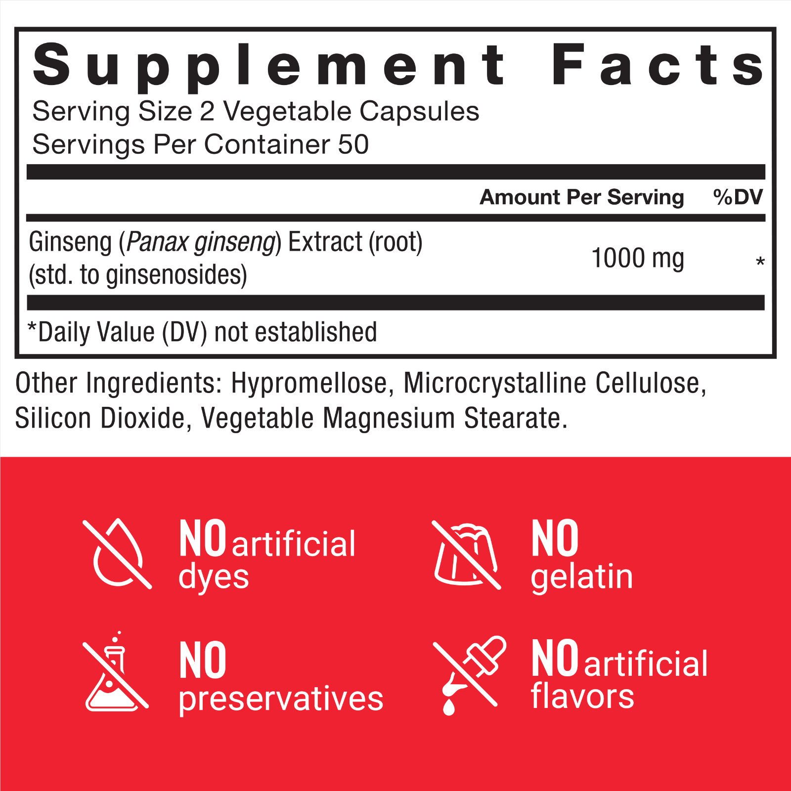 Force Factor, Panax Ginseng, 1,000 mg, 100 Vegetable Capsules