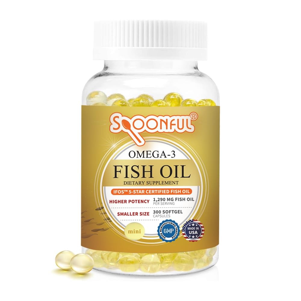 Spoonful Mini Omega 3 Fish Oil, 300 Count (Pack of 1), 300 1)