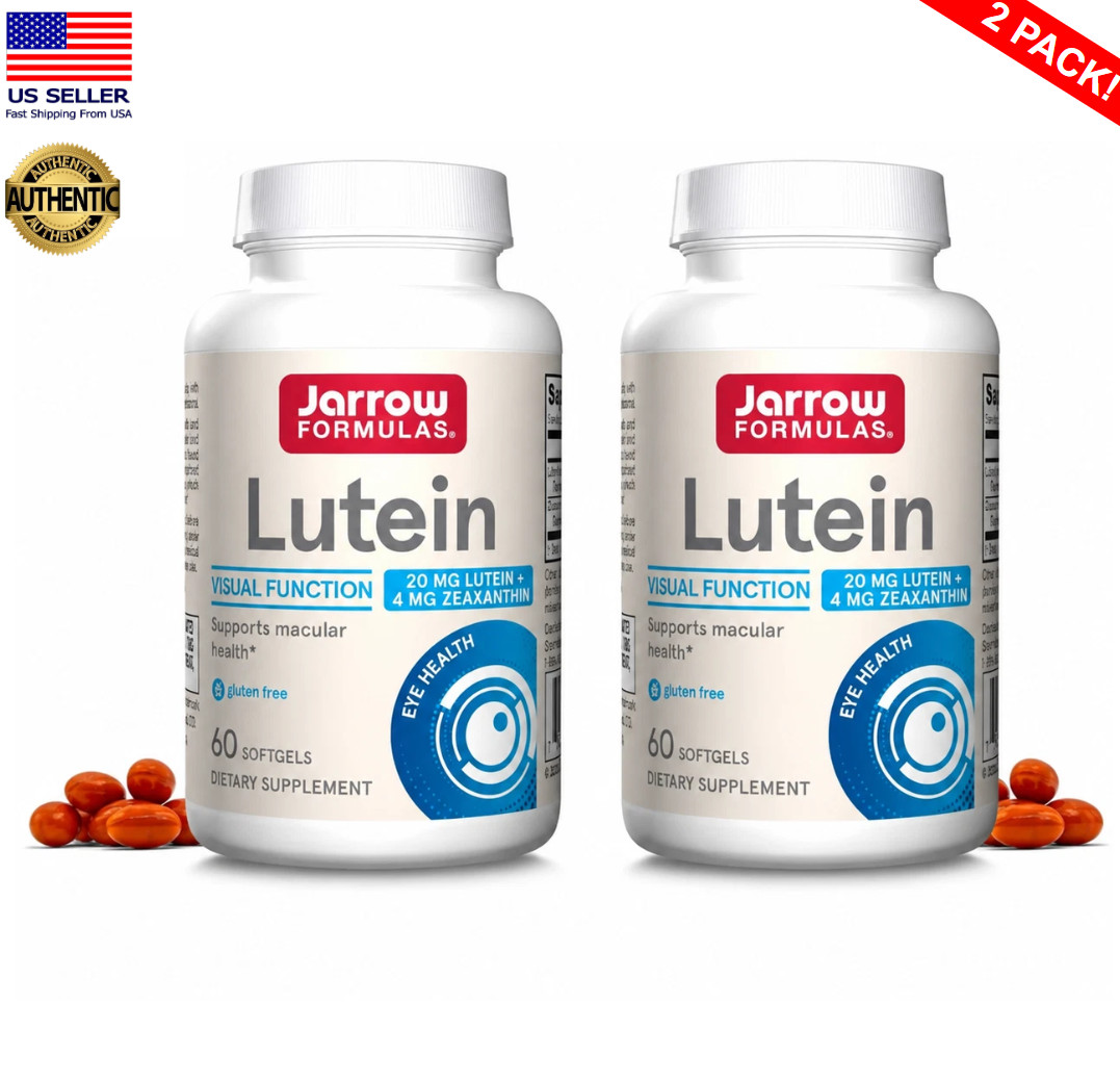 [ 2Pack] Jarrow Formulas Lutein 20mg with 4mg Zeaxanthin 120 Softgels | 08/2026
