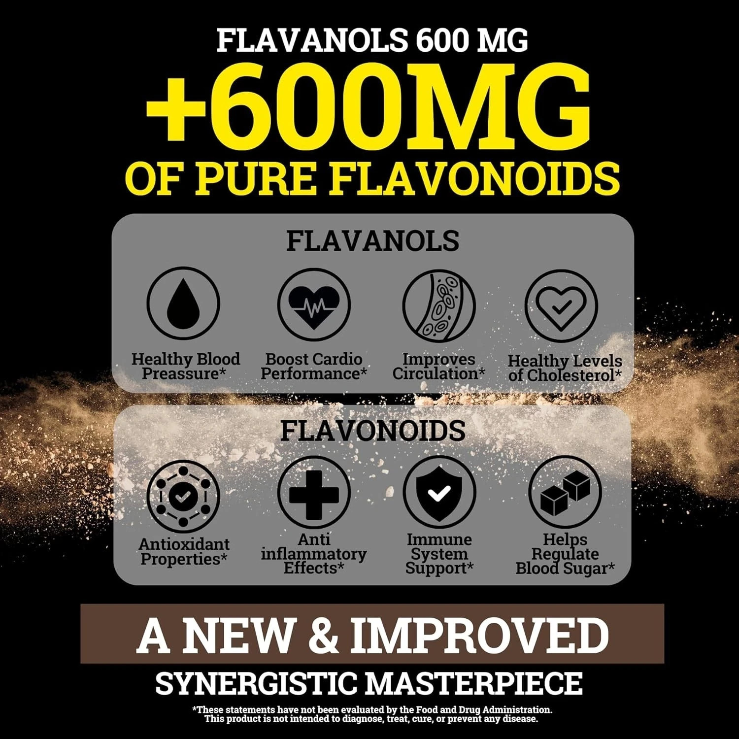 1200mg High Flavanol Cocoa Powder and Flavonoids Supplements US