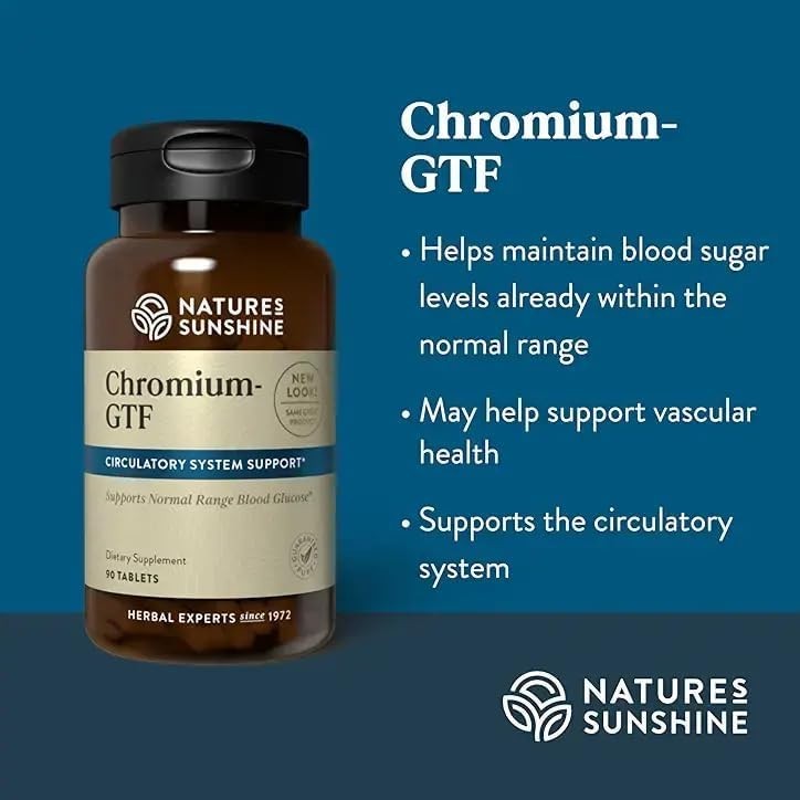 Chromium GTF 300 mcg – Unisex Adult Supplement for Blood Sugar & Heart Health