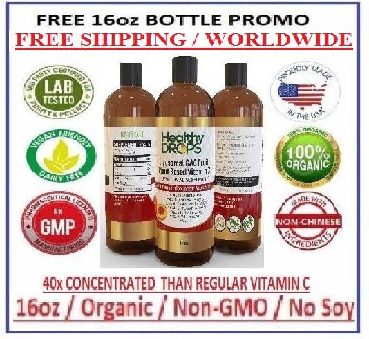 LIPOSOMAL VITAMIN C 40x STRONGER GAC FRUIT 1,200mg/oz ORGANIC Exp 12/2026 16oz