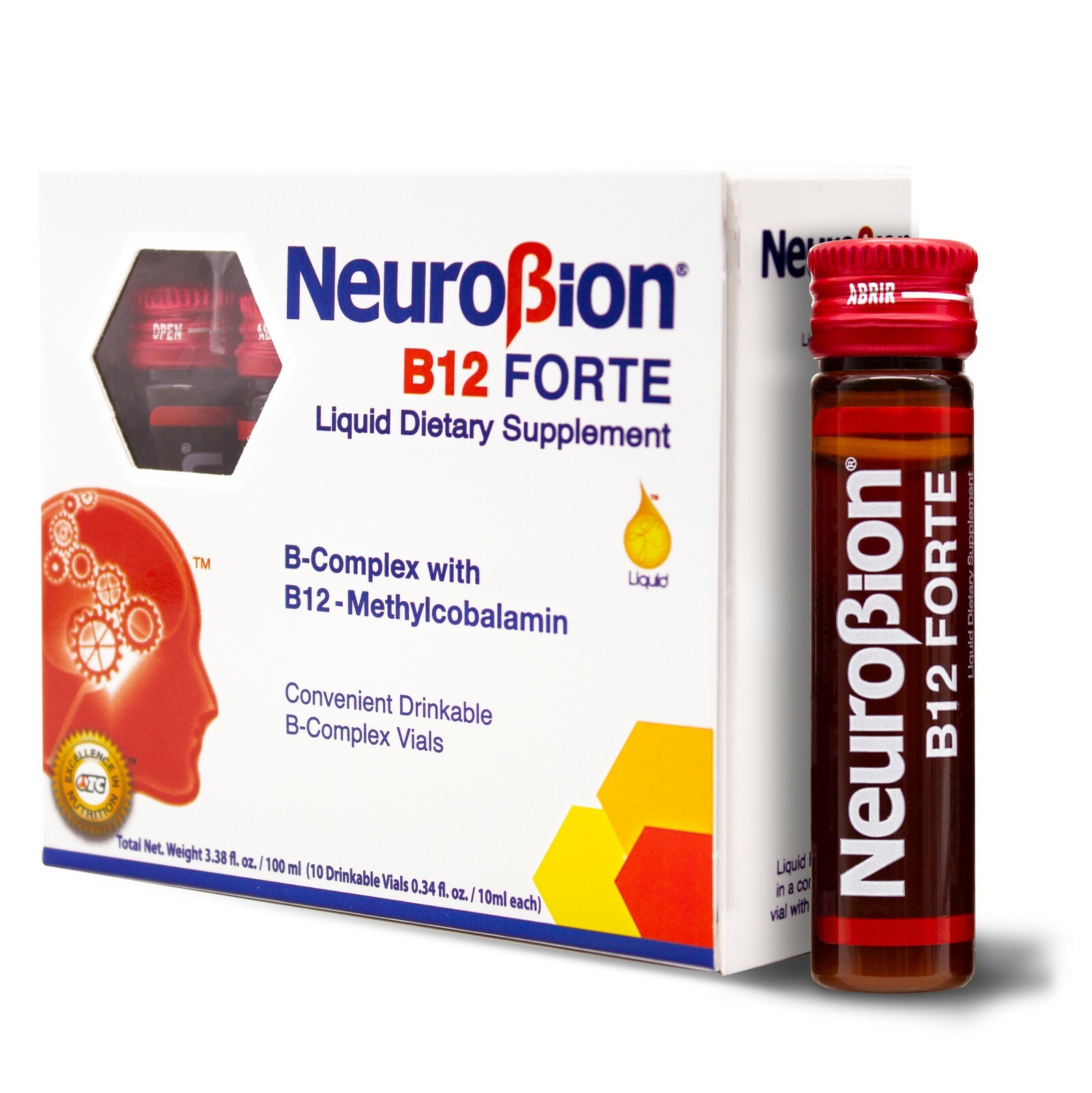 NEUROBION – B12 FORTE – LIQUID DIETARY SUPPLEMENT – 10 VIALS