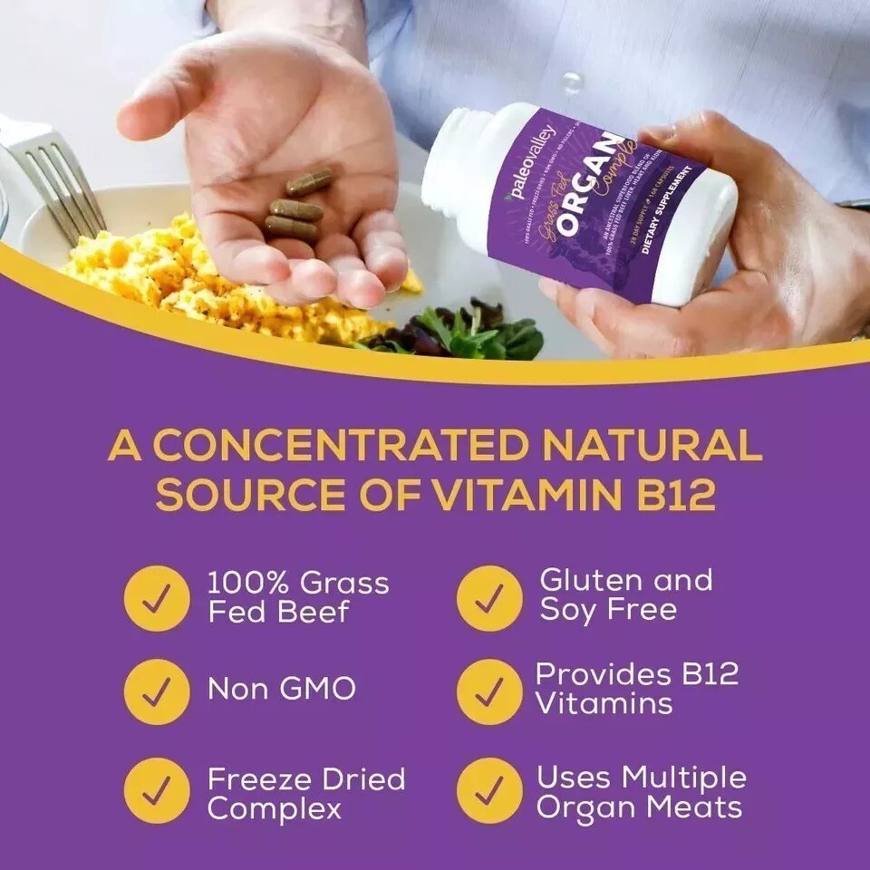 Paleovalley Grass Fed Organ Complex 180 Capsules , 30 Day Supply, EXP 2027+