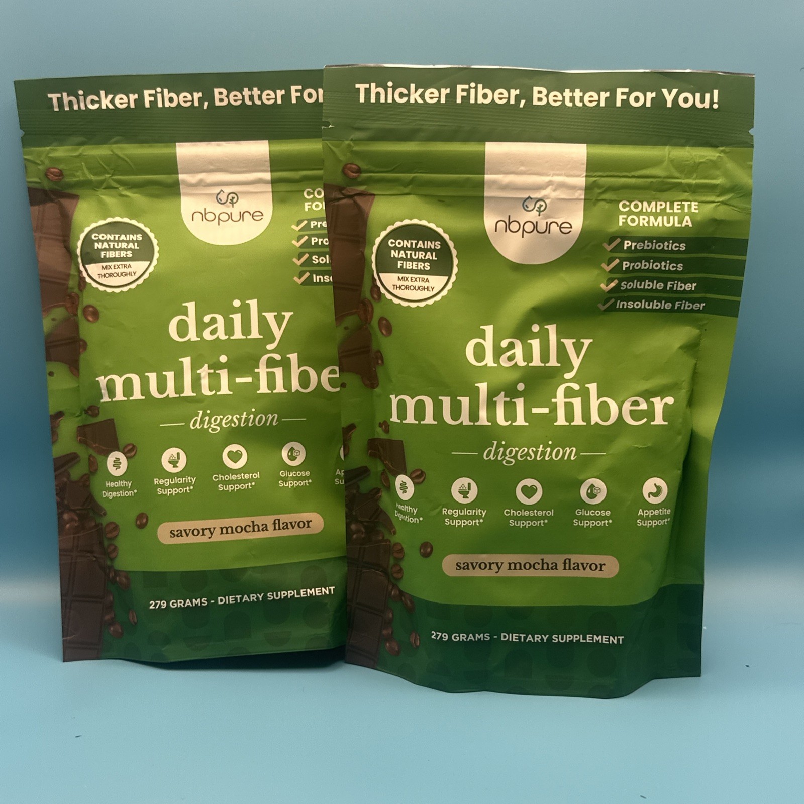 Nbpure Daily Multifiber Savory Mocha Flavor – 279 G (2 Pack) Exp 03/2027