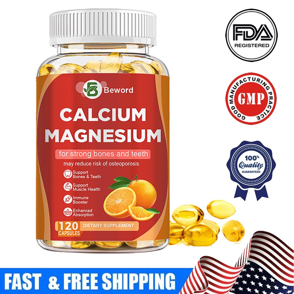 Calcium Magnesium Zinc with Vitamin D3 Strong For Bone Health Muscle Improvement