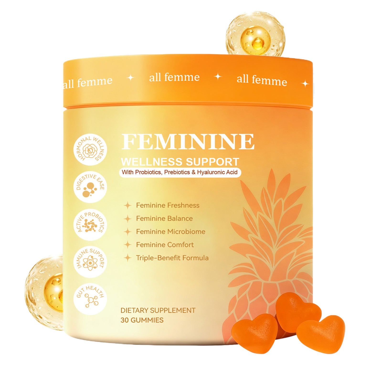 Plus Flora Gummies , Advanced Vaginal Support , Vaginal Health Gummies , Ph Bala