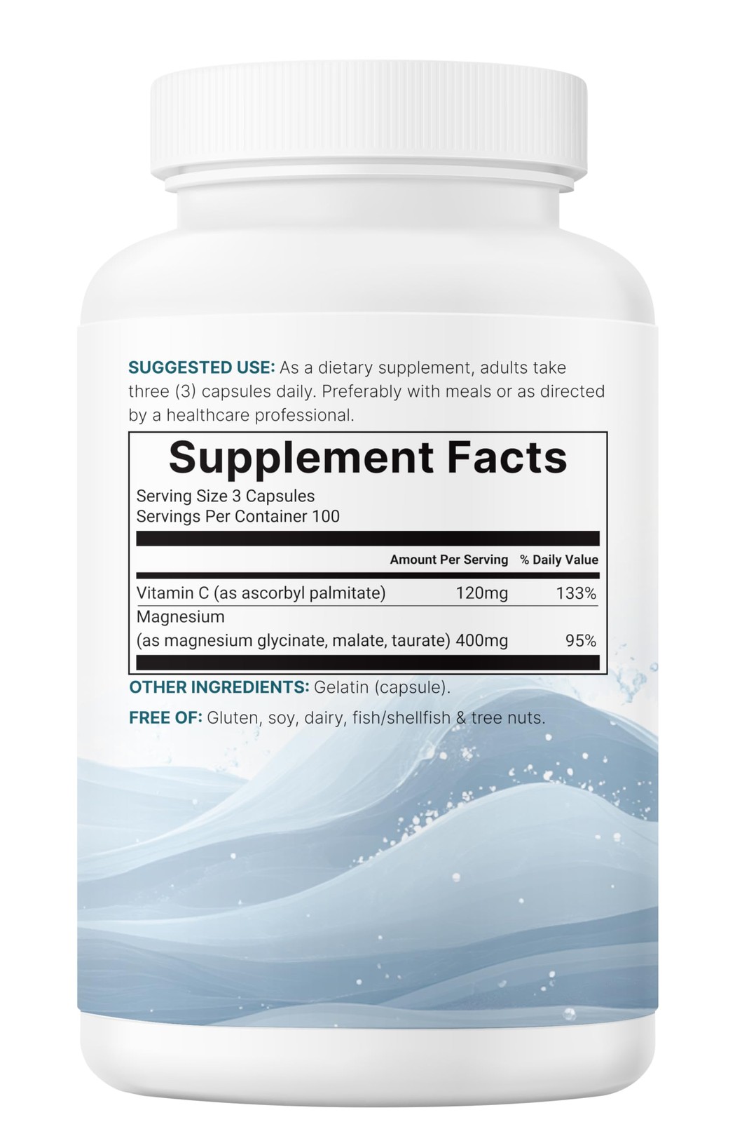 Micro Ingredients Pure Magnesium Complex, 300 Capsules 300 Count (Pack of 1)
