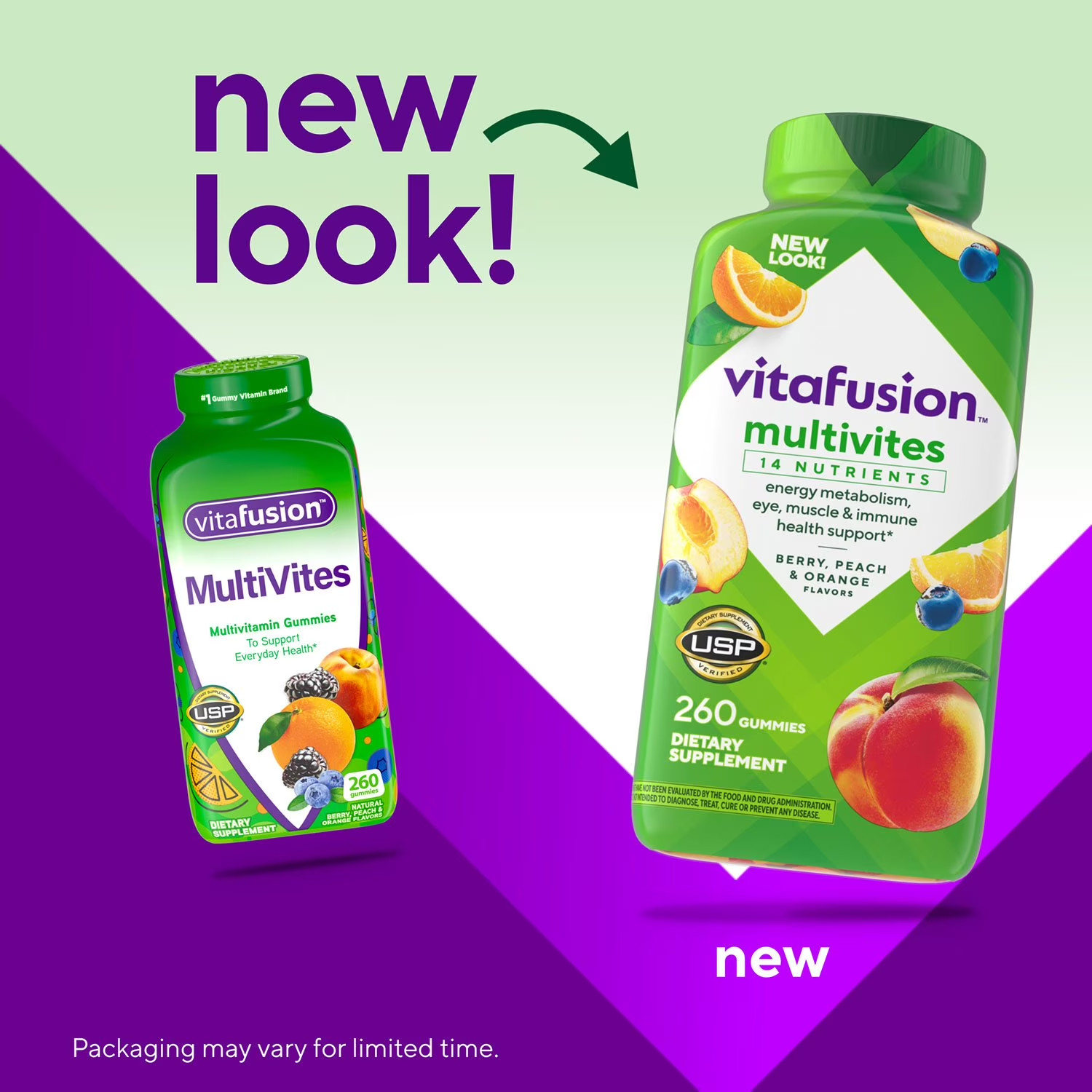 260 Ct. Vitafusion Multivites Adult Daily Multivitamin Exp:01/27 for Men, Women