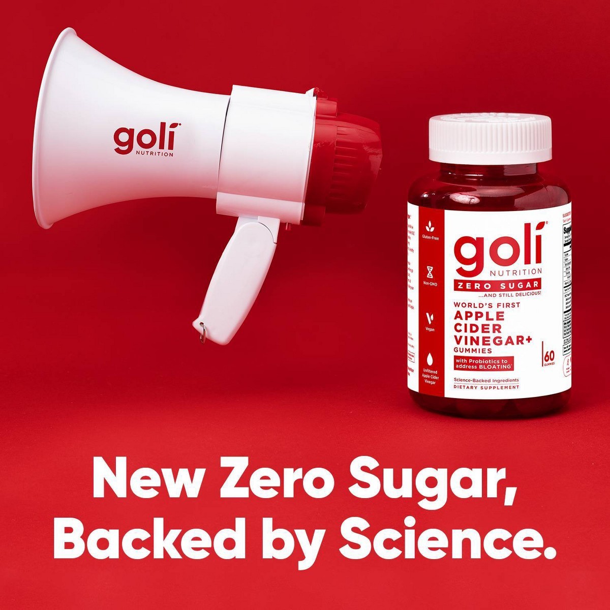 Goli Nutrition Apple Cider Vinegar Sugar Free Dietary Supplement Vegan – 60ct
