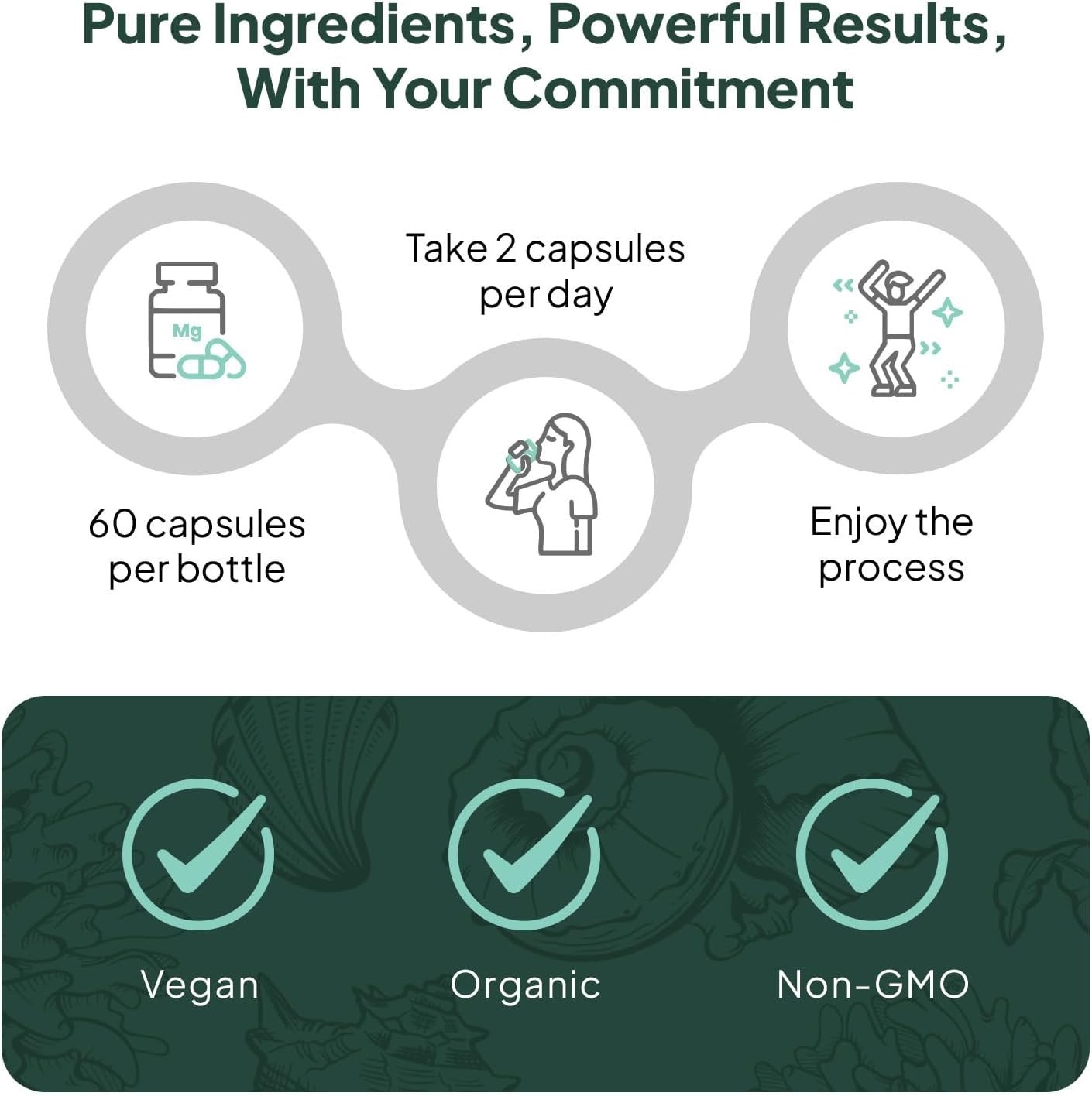 Organics Ocean Better Calcium – Organic Red Algae Calcium with Vitamin D3 and K2