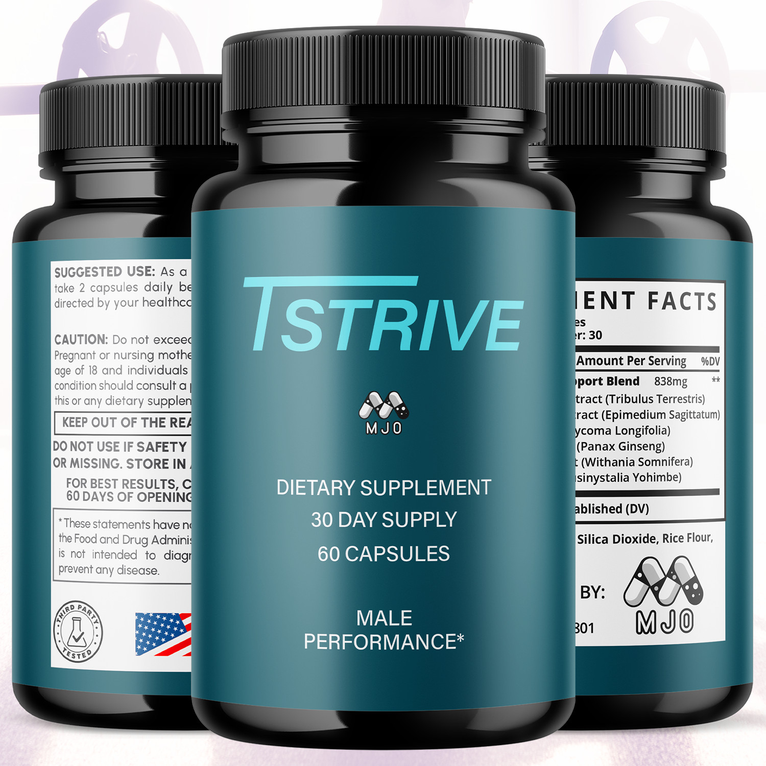 (1 Pack) Tstrive Advanced Male Health Support Supplement Tst Rive 60 Capsules