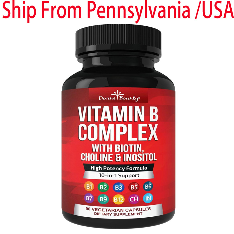 Divine Bounty Super B Complex: Essential Vitamins B1-B9 for Energy & Health