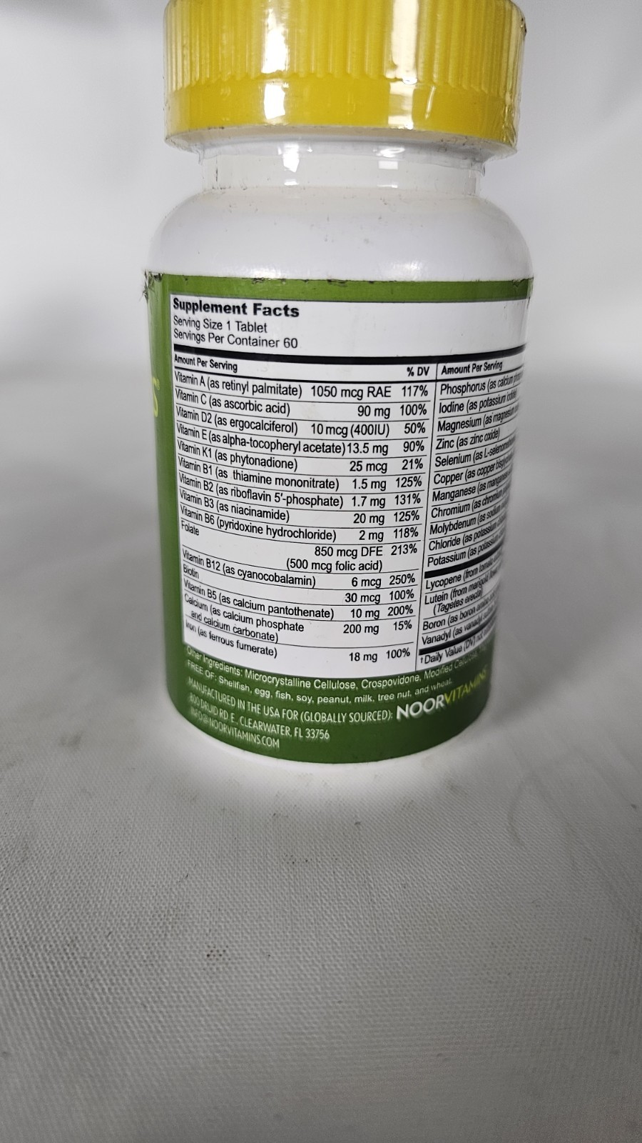Noor Vitamins , Daily Multivitamin, 60 Count (Pack of 1) Exp: 08/2027