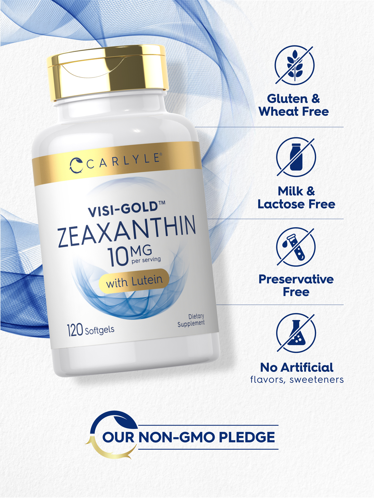 Zeaxanthin 14mg | 120 Softgels | Non-GMO, Gluten Free Supplement | by Carlyle