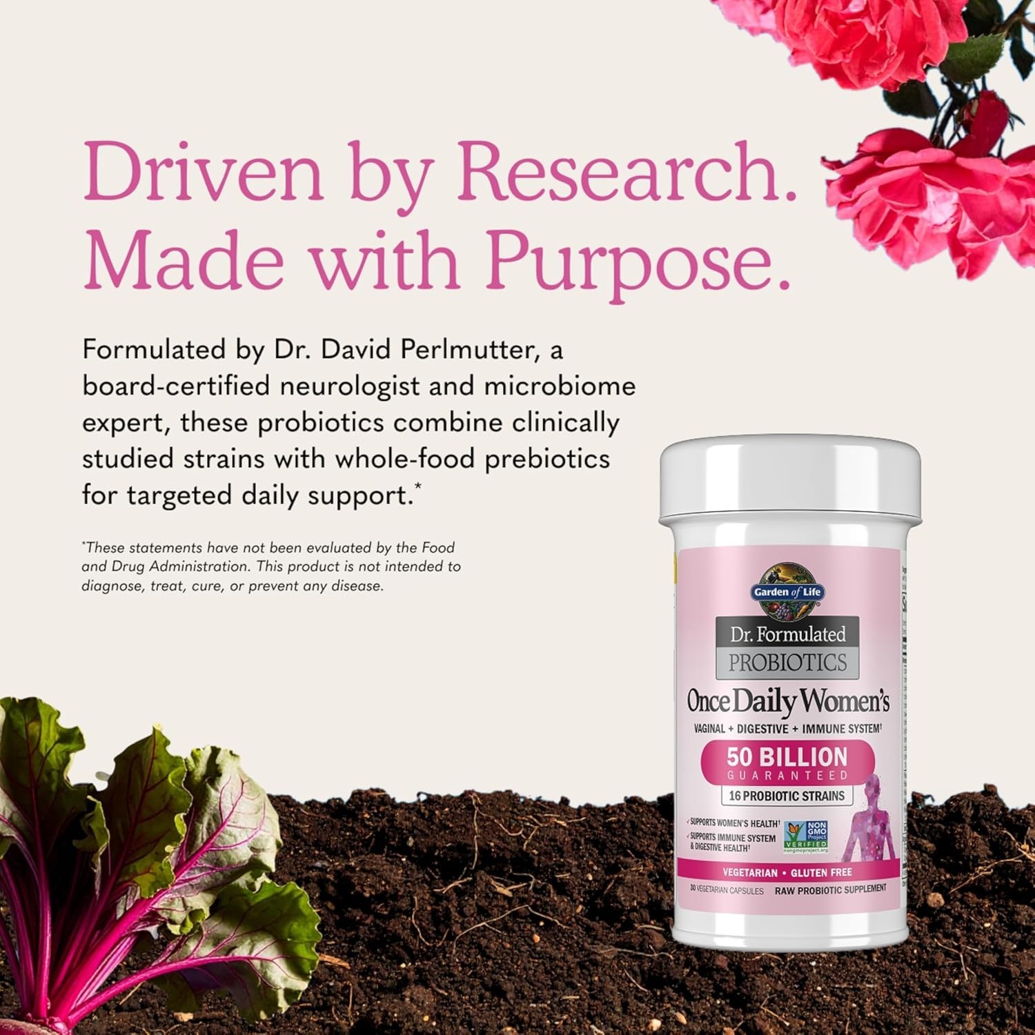 Once Daily Women’s Probiotics with Organic Prebiotics – 50 Billion CFU Formula