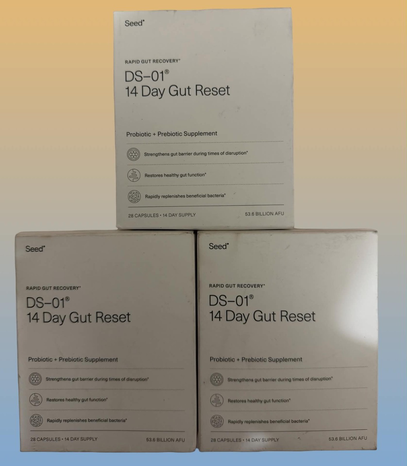 Seed DS-01 Rapid Gut Recovery 14 Day Gut Reset 3 pack EXP 09/2027