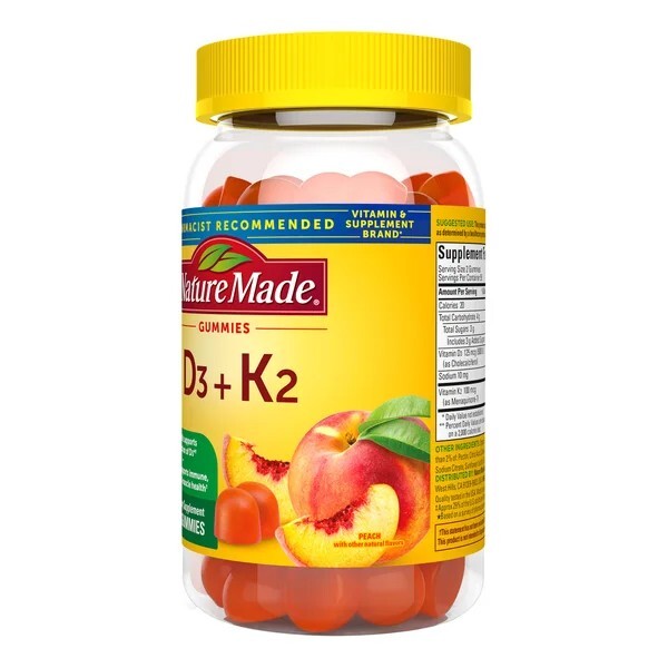 Nature Made D3 + K2 Gummies, 110 Gummies – EXP 06/2026 New – Free Shipping!
