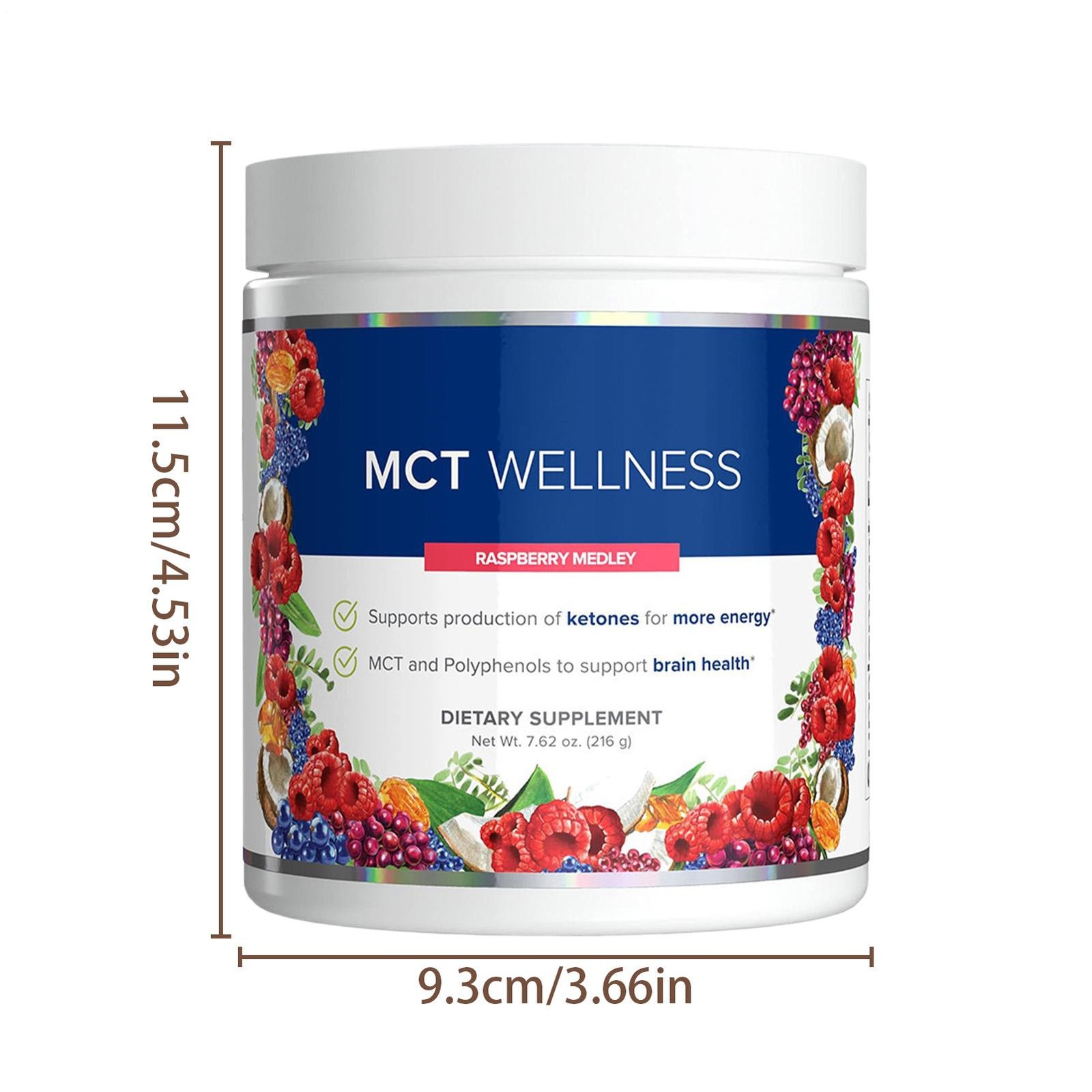 MCT Wellness – Raspberry Flavored Health Powder7.62 Oz – Dietary Supplement