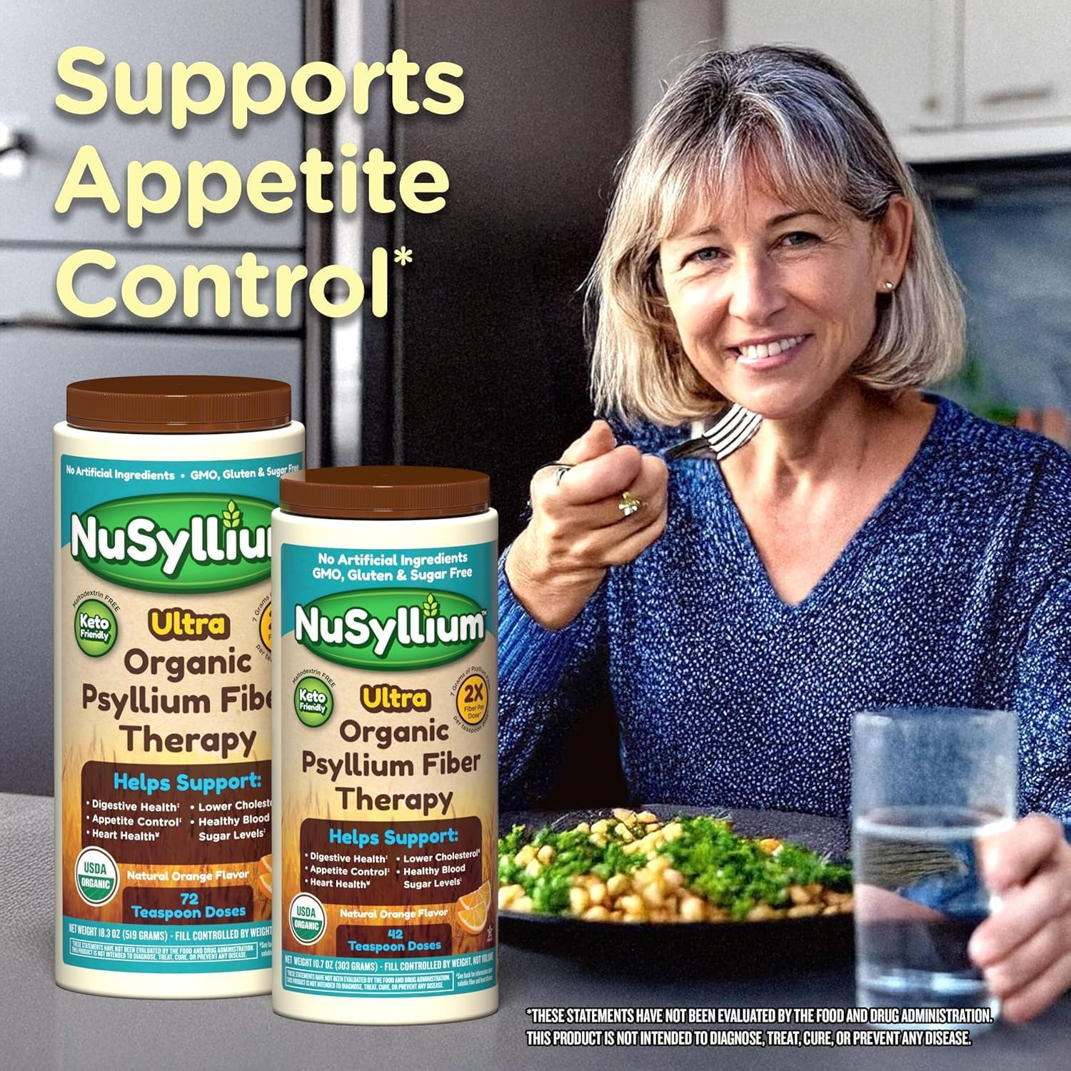 Ultra Psyllium Husk Powder, USDA Organic, Sugar Free Keto-Friendly Fiber Supplem