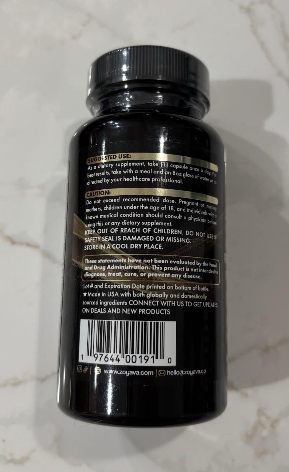 3x Zoyava Shilajit Ashwagandha RosExtra Strength 60ct Each Supplement New-Sealed