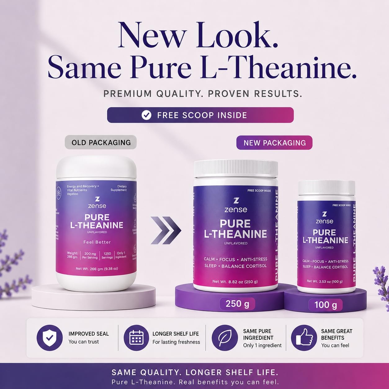 Pure LTheanine Powder 100% 100gm500 Servings Natural LTheanine Supplement On…