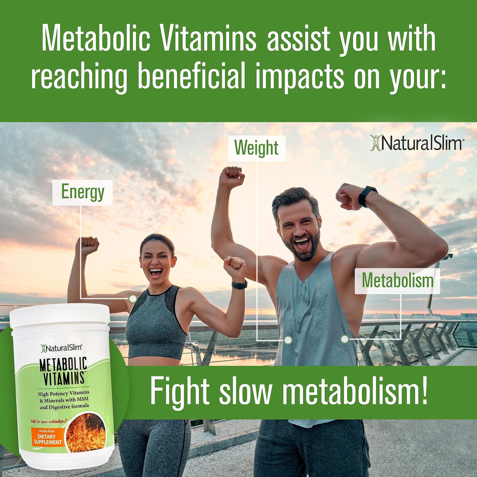 NaturalSlim Metabolic Vitamins, Formulated by Award Winning Metabolism and We…