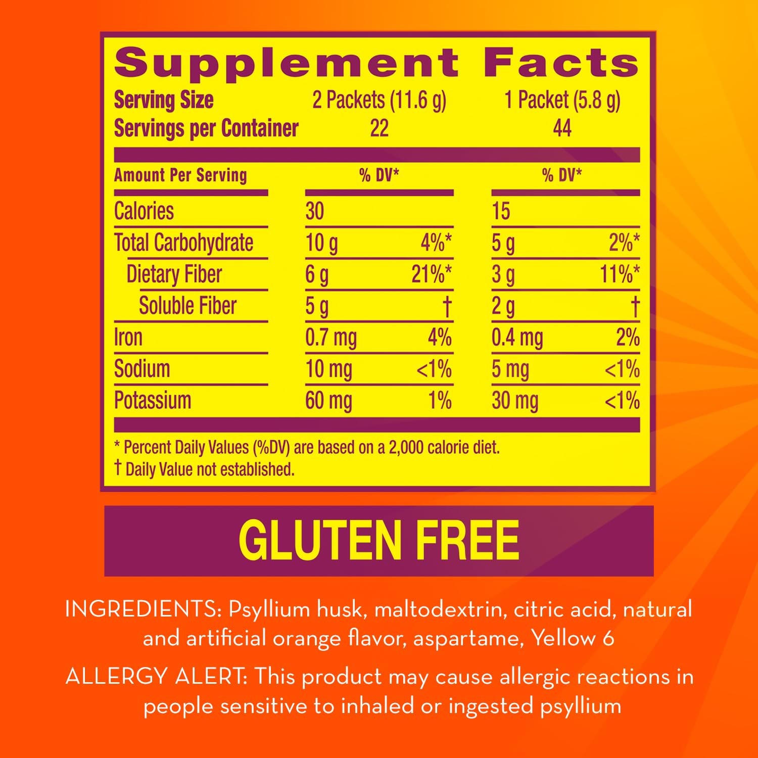 Metamucil OnTheGo, Daily Psyllium Husk Powder Supplement, SugarFree Powder, 4…