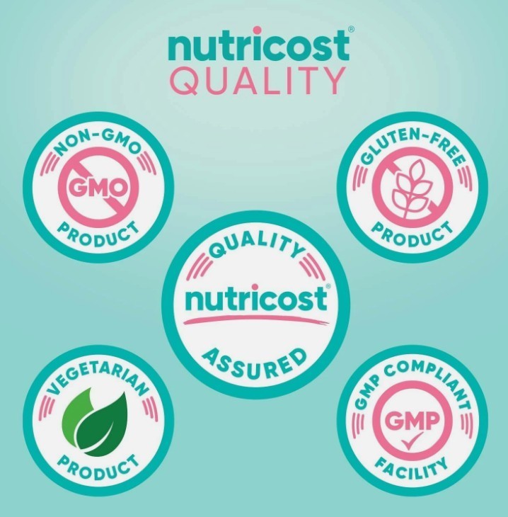 Nutricost Calcium (600mg) + Vitamin D3 (12.5mcg) for Women, 180 Capsules – Vegan