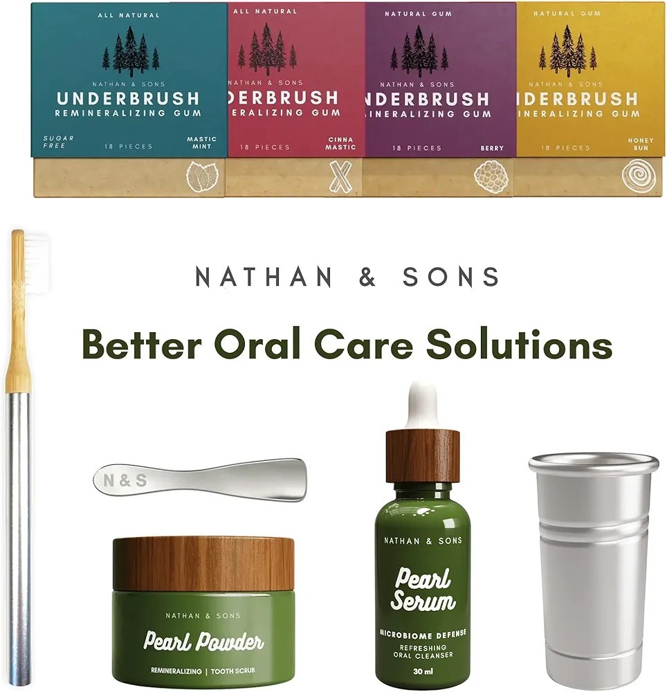 Nathan & Sons Pearl Powder Remineralizing Tooth Scrub Mastic Mint Net WT 30g New